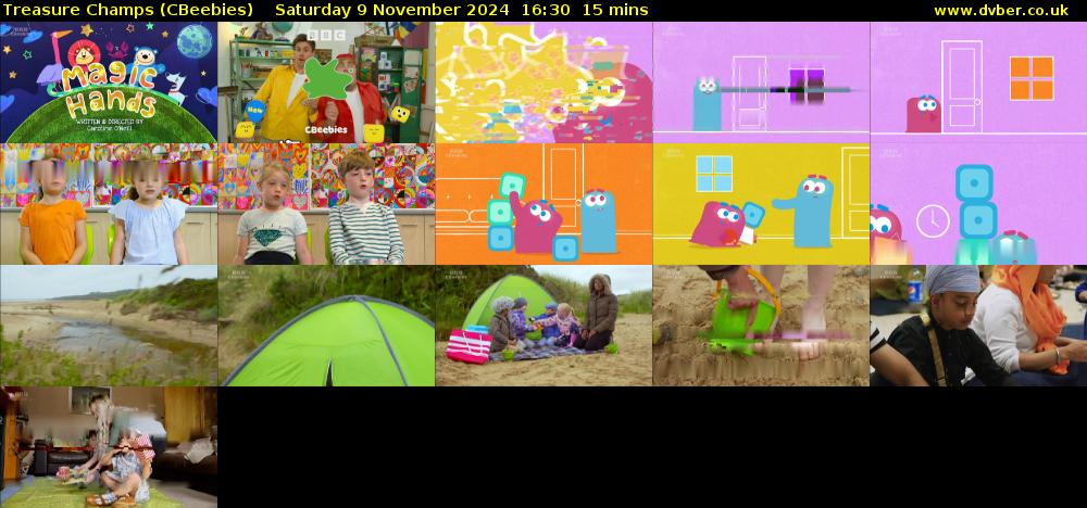 Treasure Champs (CBeebies) Saturday 9 November 2024 16:30 - 16:45