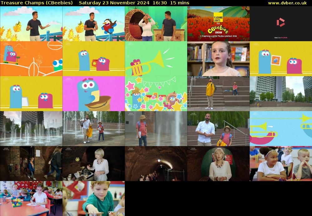 Treasure Champs (CBeebies) Saturday 23 November 2024 16:30 - 16:45