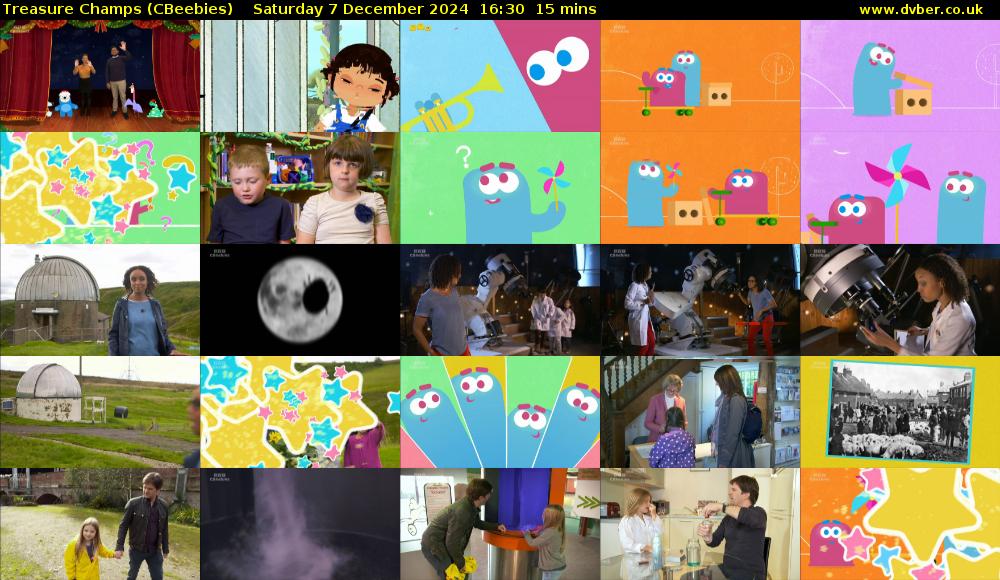Treasure Champs (CBeebies) Saturday 7 December 2024 16:30 - 16:45
