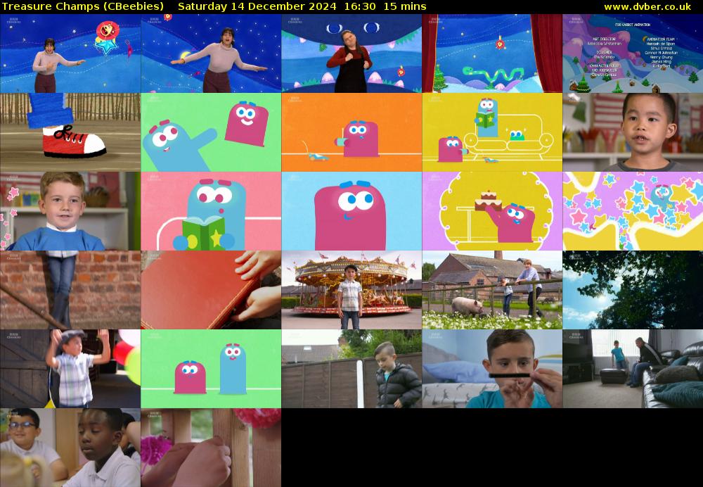 Treasure Champs (CBeebies) Saturday 14 December 2024 16:30 - 16:45