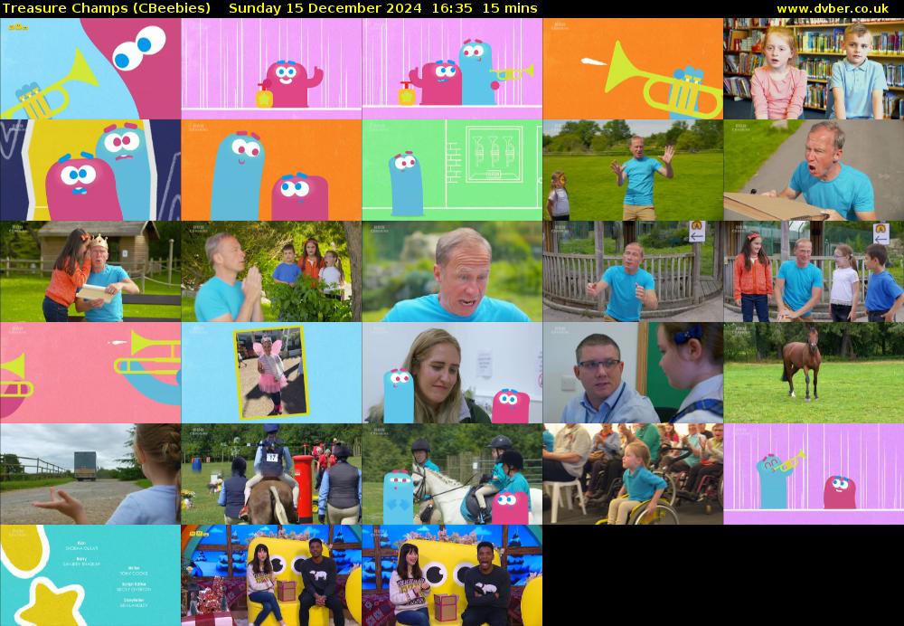Treasure Champs (CBeebies) Sunday 15 December 2024 16:35 - 16:50
