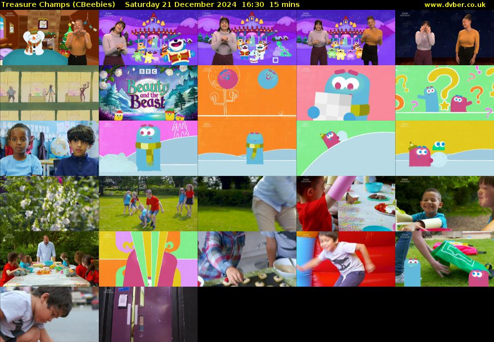 Treasure Champs (CBeebies) Saturday 21 December 2024 16:30 - 16:45