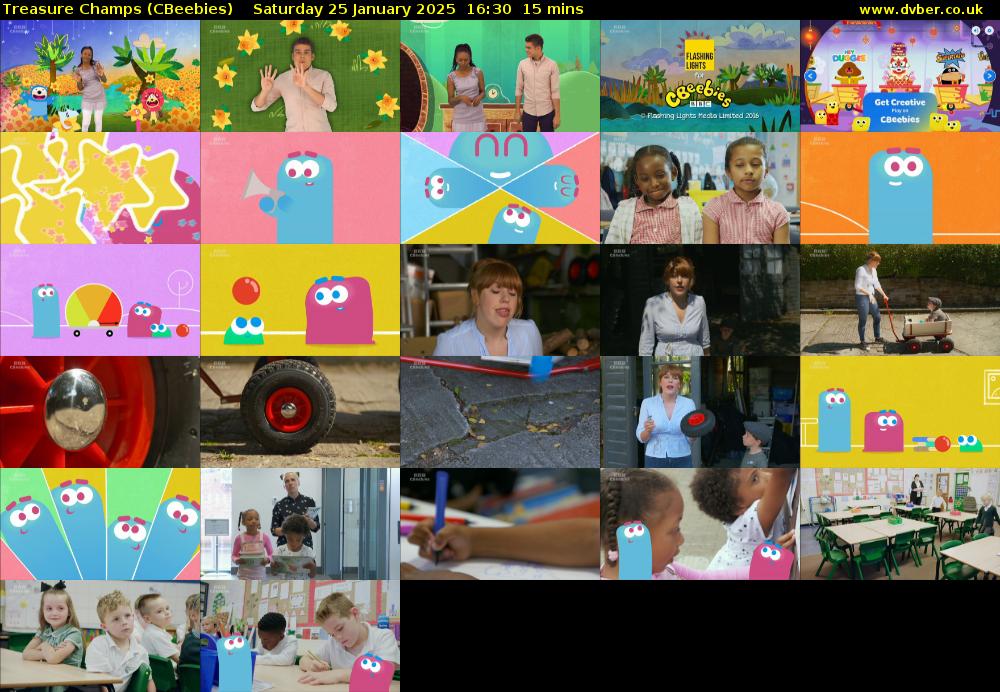 Treasure Champs (CBeebies) Saturday 25 January 2025 16:30 - 16:45