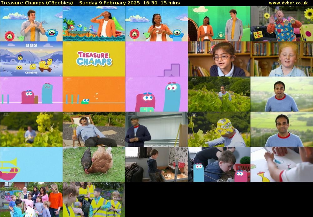 Treasure Champs (CBeebies) Sunday 9 February 2025 16:30 - 16:45