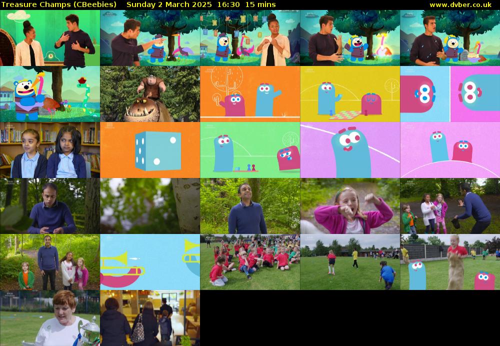Treasure Champs (CBeebies) Sunday 2 March 2025 16:30 - 16:45