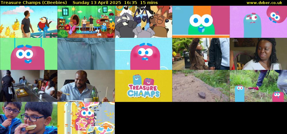 Treasure Champs (CBeebies) Sunday 13 April 2025 16:35 - 16:50