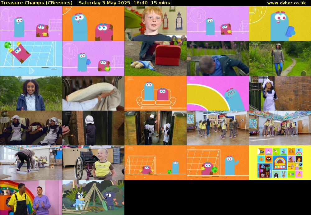 Treasure Champs (CBeebies) Saturday 3 May 2025 16:40 - 16:55