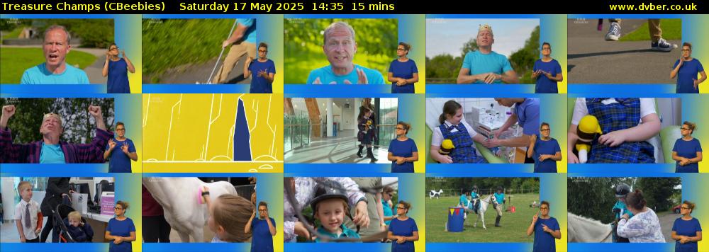 Treasure Champs (CBeebies) Saturday 17 May 2025 14:35 - 14:50