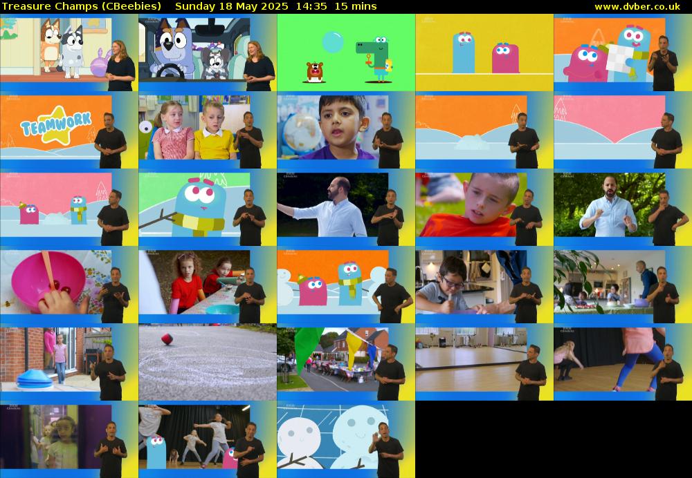 Treasure Champs (CBeebies) Sunday 18 May 2025 14:35 - 14:50