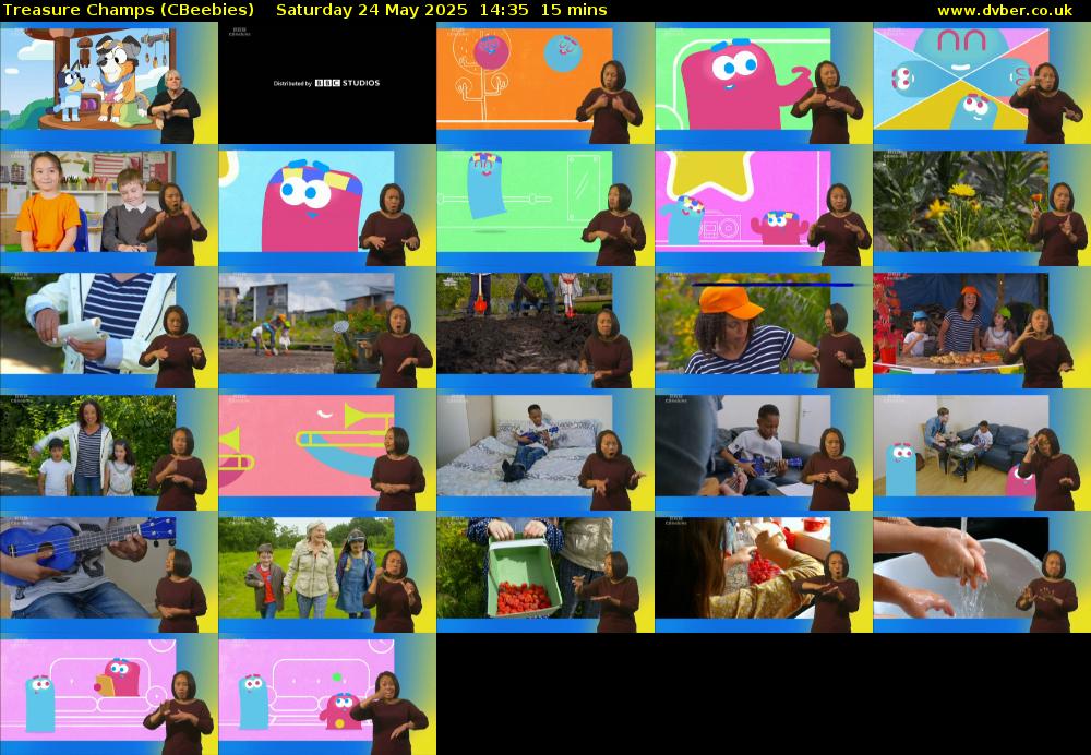 Treasure Champs (CBeebies) Saturday 24 May 2025 14:35 - 14:50