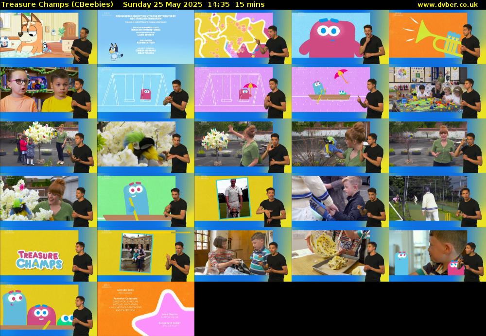 Treasure Champs (CBeebies) Sunday 25 May 2025 14:35 - 14:50