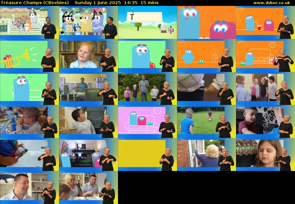 Treasure Champs (CBeebies) Sunday 1 June 2025 14:35 - 14:50