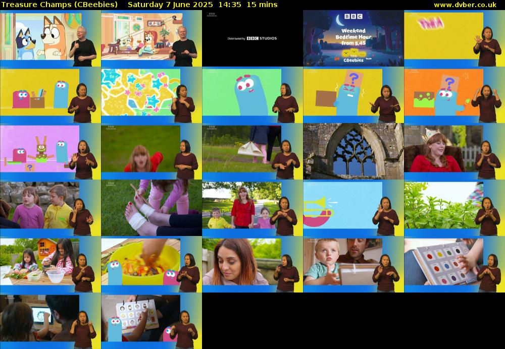 Treasure Champs (CBeebies) Saturday 7 June 2025 14:35 - 14:50