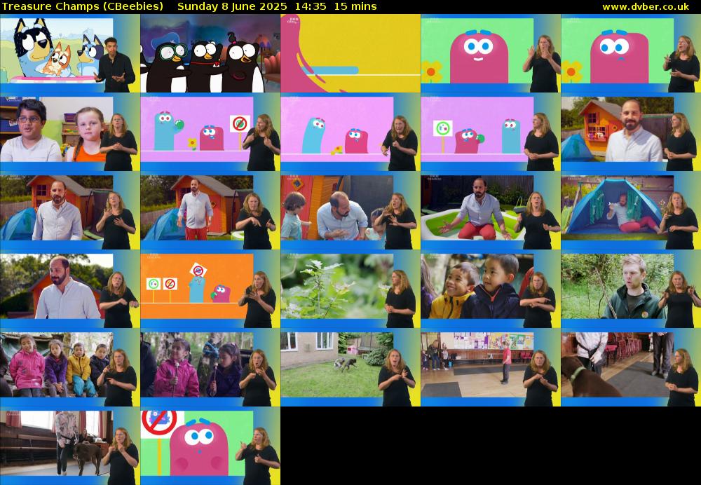 Treasure Champs (CBeebies) Sunday 8 June 2025 14:35 - 14:50