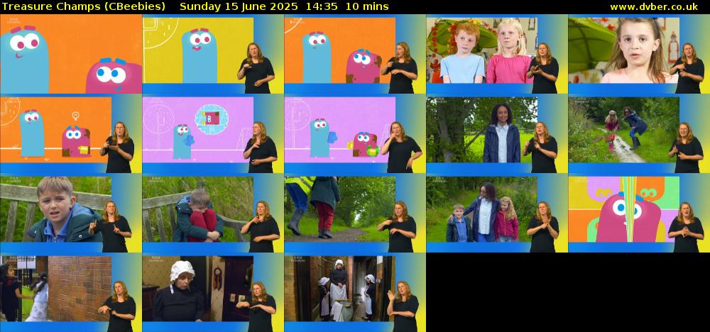 Treasure Champs (CBeebies) Sunday 15 June 2025 14:35 - 14:45