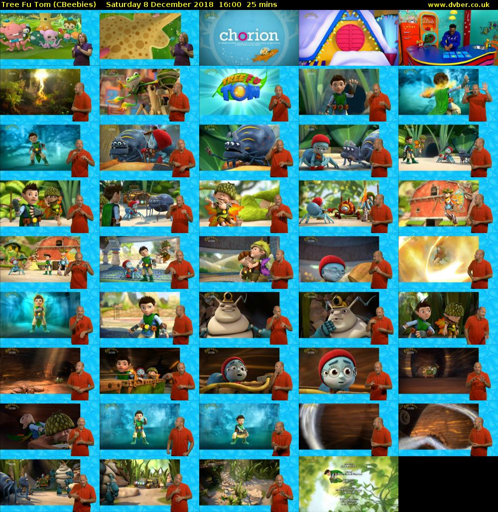 Tree Fu Tom (CBeebies) Saturday 8 December 2018 16:00 - 16:25