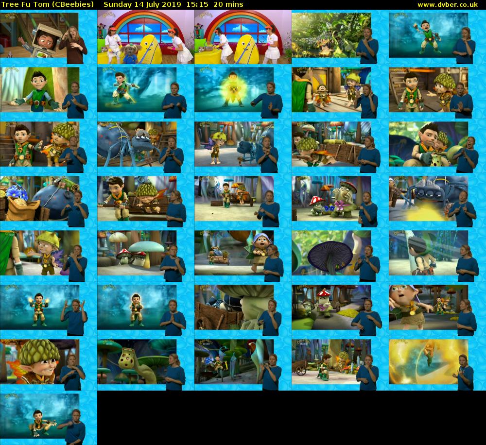 Tree Fu Tom (CBeebies) Sunday 14 July 2019 15:15 - 15:35