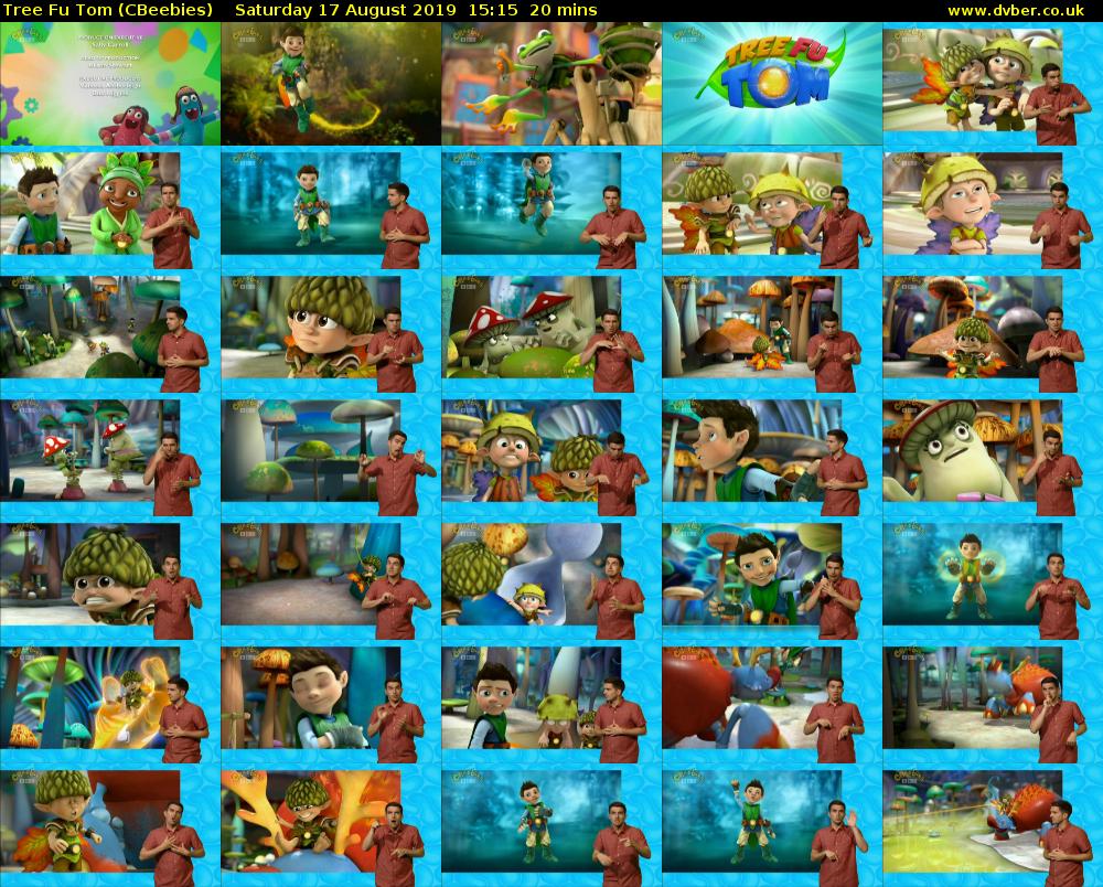 Tree Fu Tom (CBeebies) Saturday 17 August 2019 15:15 - 15:35