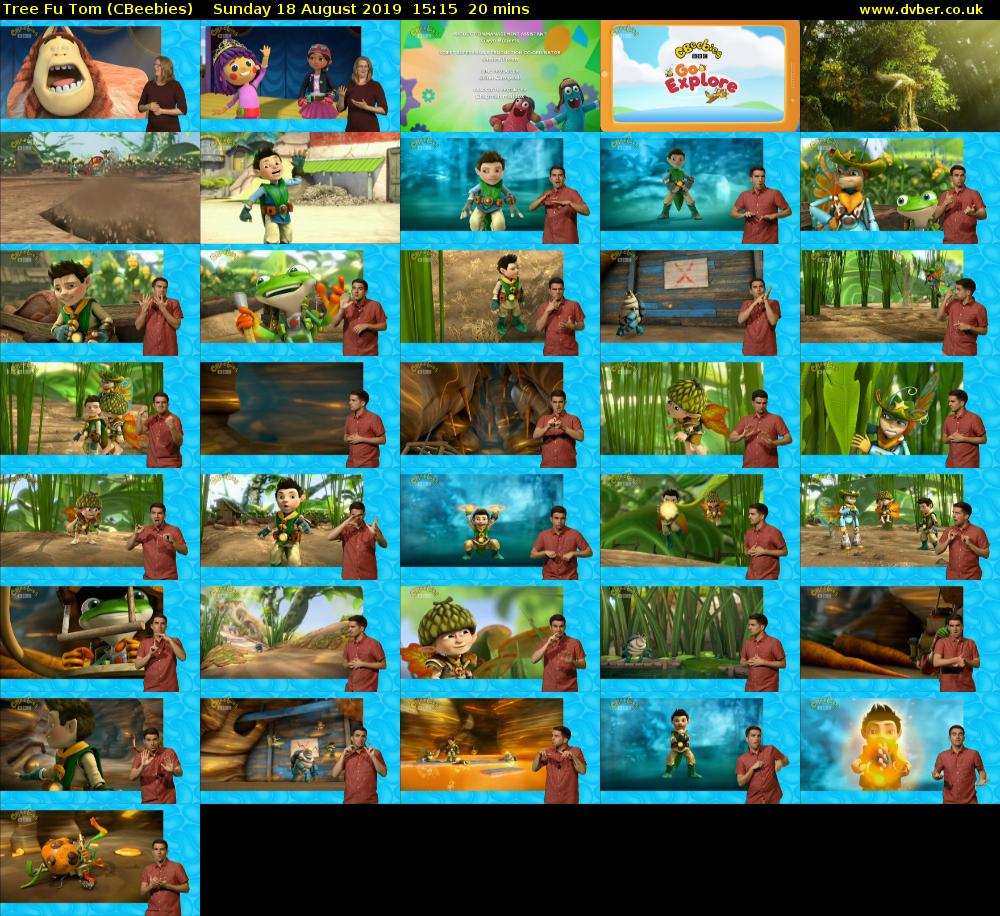 Tree Fu Tom (CBeebies) Sunday 18 August 2019 15:15 - 15:35