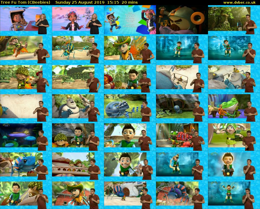 Tree Fu Tom (CBeebies) Sunday 25 August 2019 15:15 - 15:35