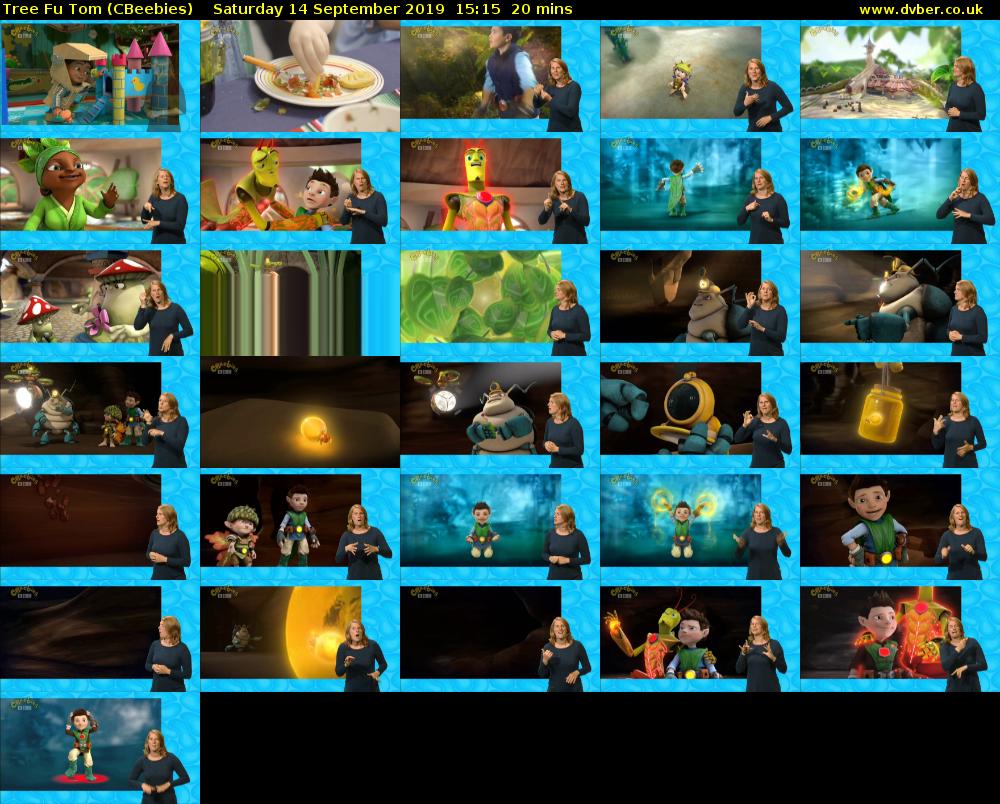 Tree Fu Tom (CBeebies) Saturday 14 September 2019 15:15 - 15:35