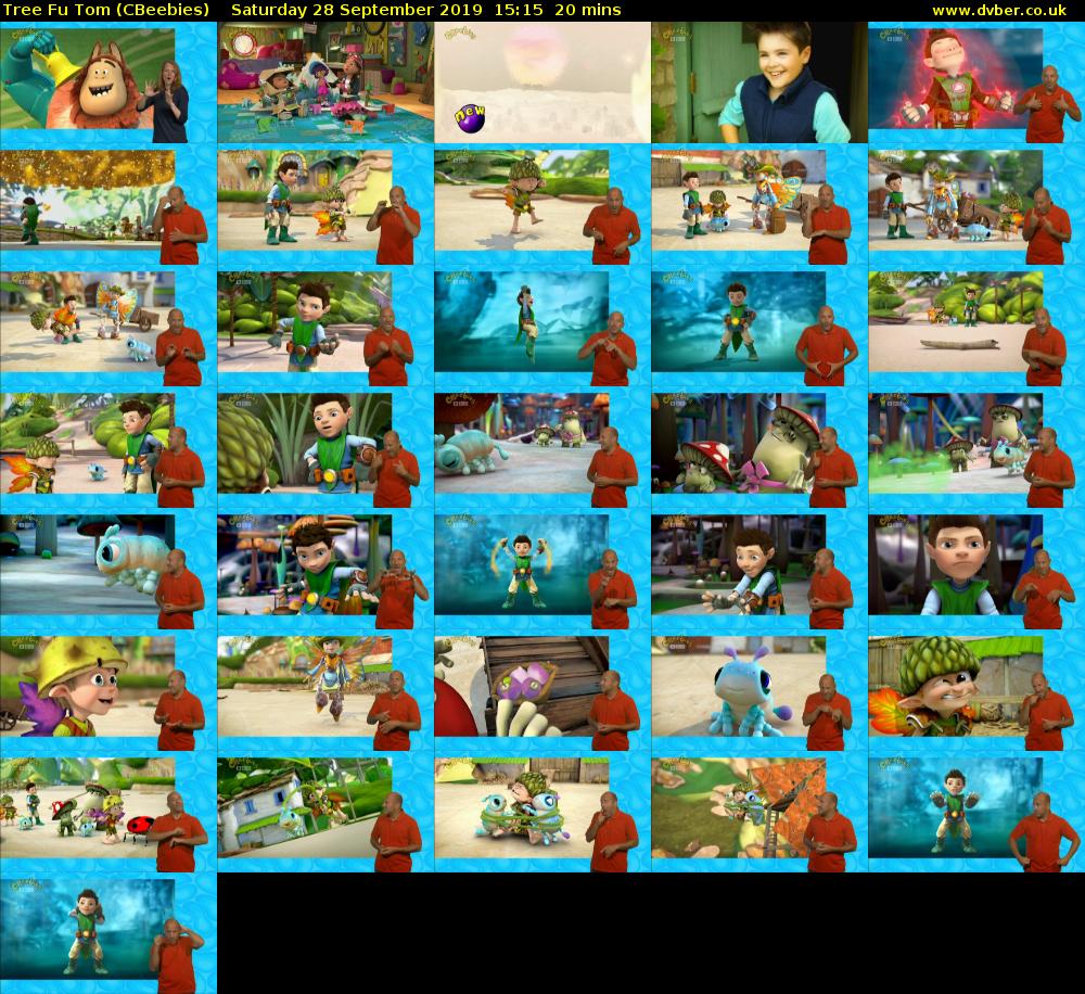 Tree Fu Tom (CBeebies) Saturday 28 September 2019 15:15 - 15:35