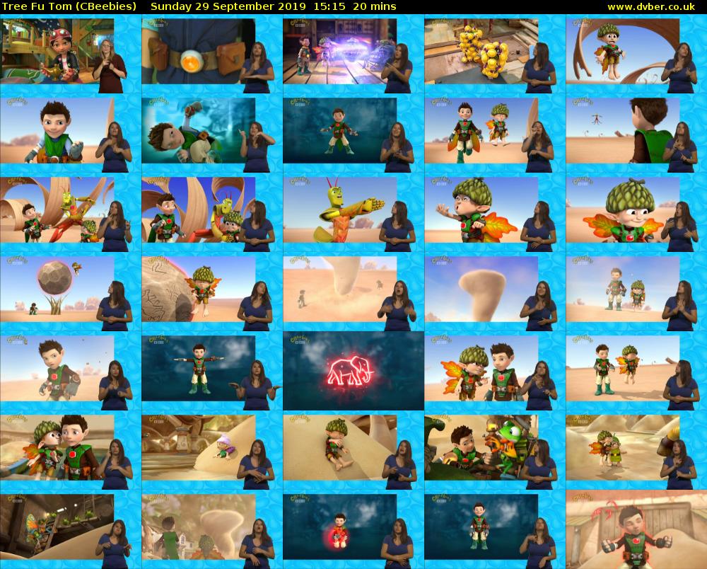 Tree Fu Tom (CBeebies) Sunday 29 September 2019 15:15 - 15:35