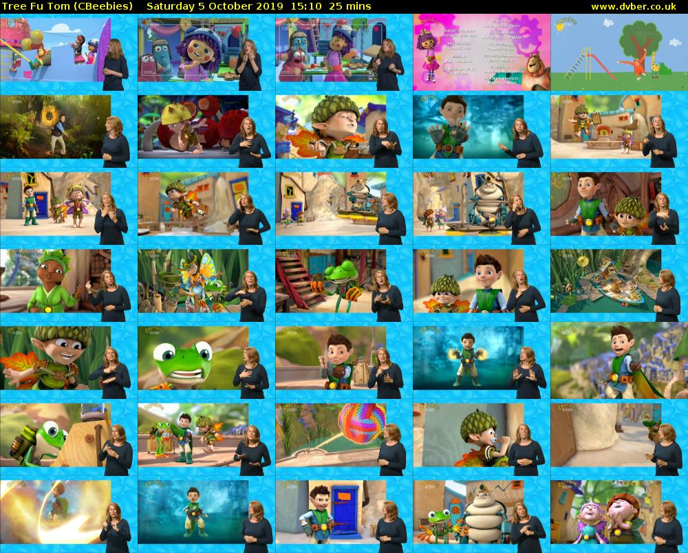 Tree Fu Tom (CBeebies) Saturday 5 October 2019 15:10 - 15:35
