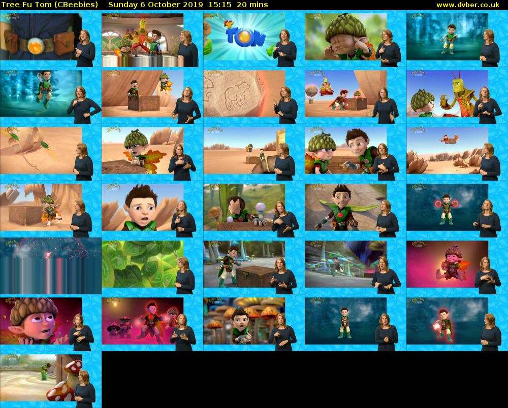 Tree Fu Tom (CBeebies) Sunday 6 October 2019 15:15 - 15:35