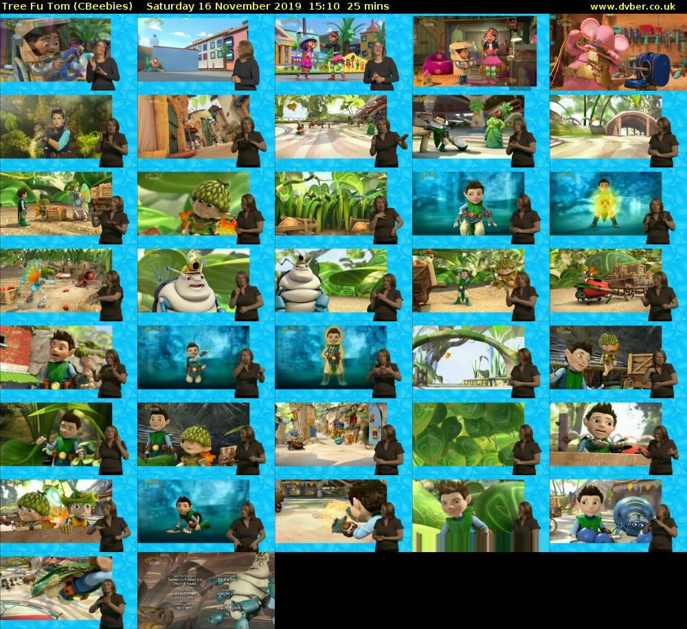 Tree Fu Tom (CBeebies) Saturday 16 November 2019 15:10 - 15:35