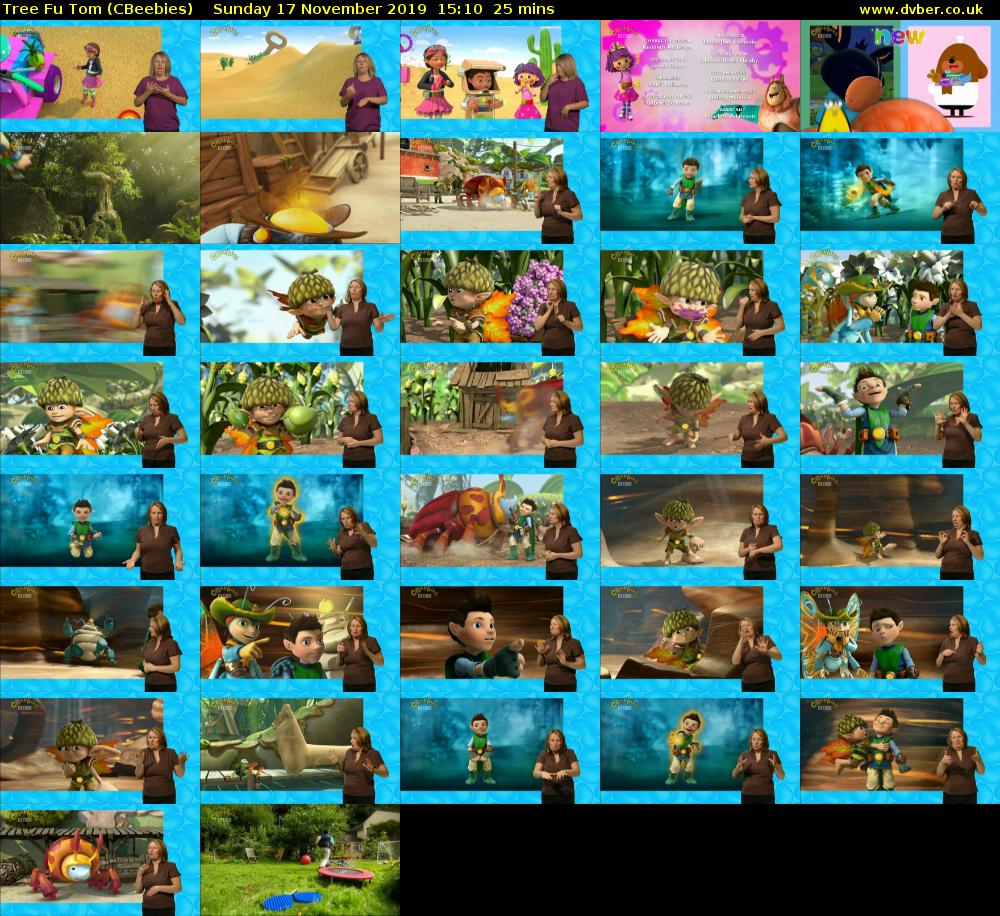 Tree Fu Tom (CBeebies) Sunday 17 November 2019 15:10 - 15:35