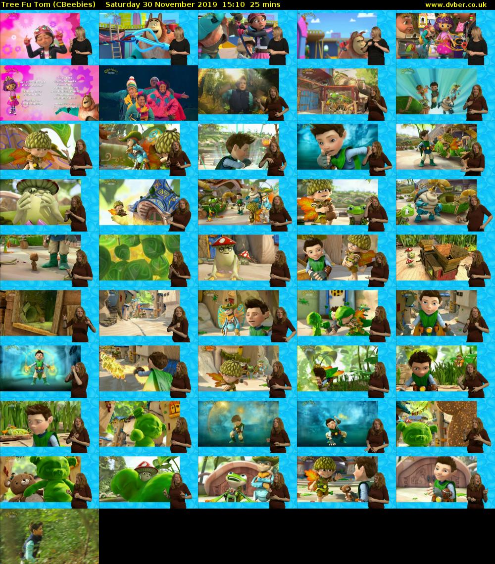 Tree Fu Tom (CBeebies) Saturday 30 November 2019 15:10 - 15:35