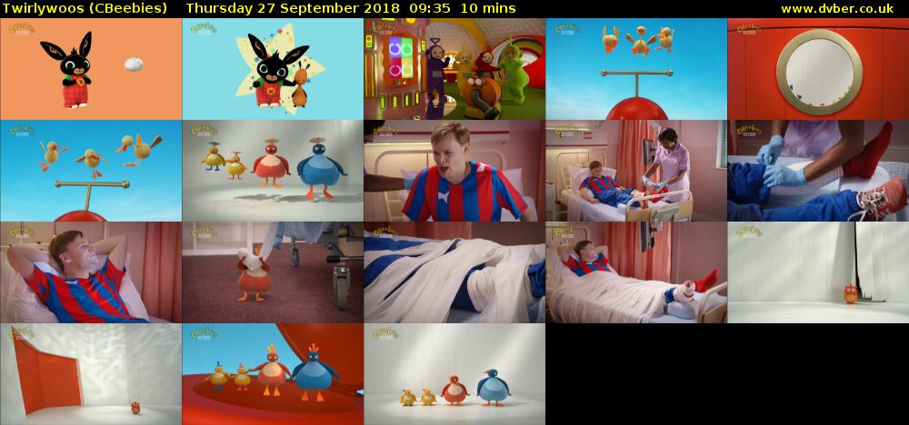 Twirlywoos (CBeebies) Thursday 27 September 2018 09:35 - 09:45