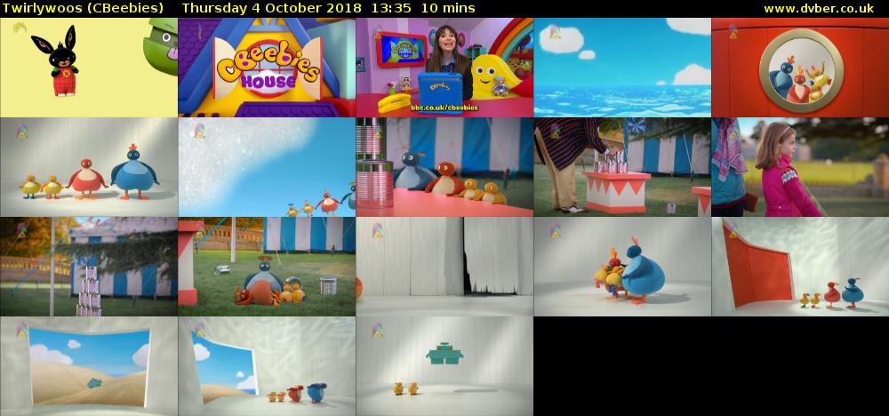 Twirlywoos (CBeebies) Thursday 4 October 2018 13:35 - 13:45