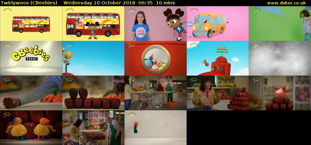 Twirlywoos (CBeebies) Wednesday 10 October 2018 06:35 - 06:45