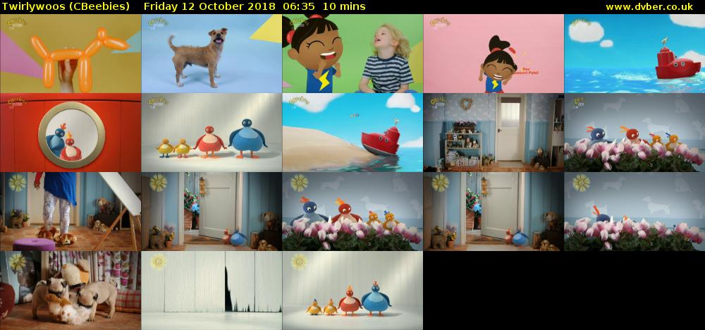 Twirlywoos (CBeebies) Friday 12 October 2018 06:35 - 06:45
