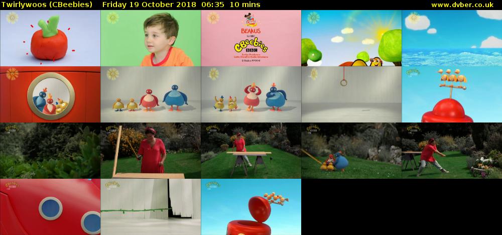 Twirlywoos (CBeebies) Friday 19 October 2018 06:35 - 06:45