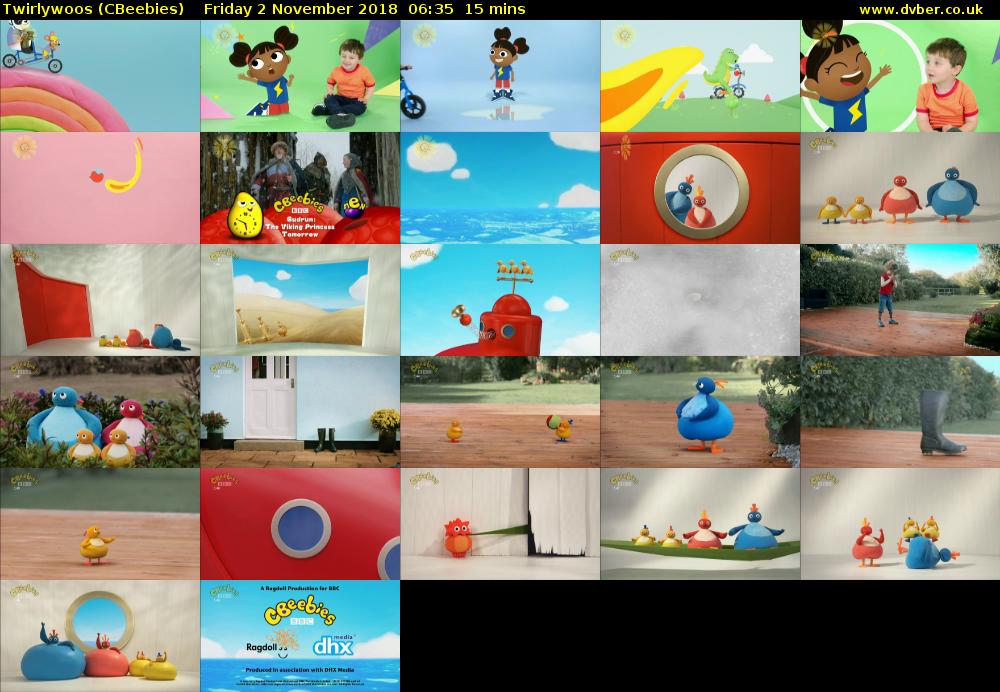 Twirlywoos (CBeebies) Friday 2 November 2018 06:35 - 06:50