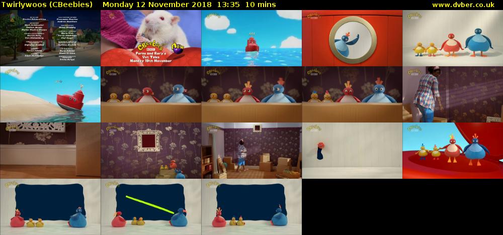 Twirlywoos (CBeebies) Monday 12 November 2018 13:35 - 13:45