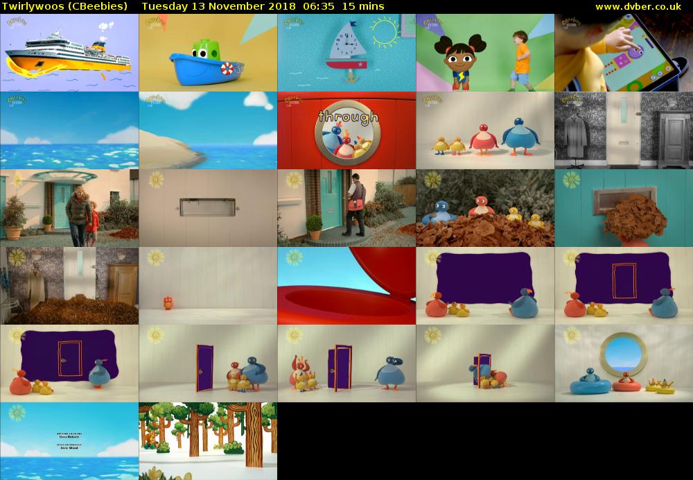 Twirlywoos (CBeebies) Tuesday 13 November 2018 06:35 - 06:50