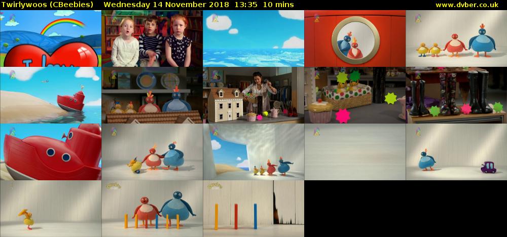 Twirlywoos (CBeebies) Wednesday 14 November 2018 13:35 - 13:45
