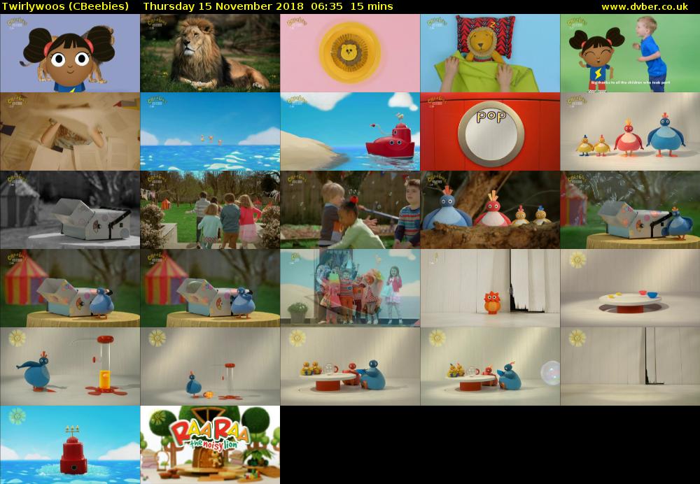 Twirlywoos (CBeebies) Thursday 15 November 2018 06:35 - 06:50