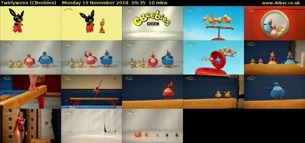 Twirlywoos (CBeebies) Monday 19 November 2018 09:35 - 09:45