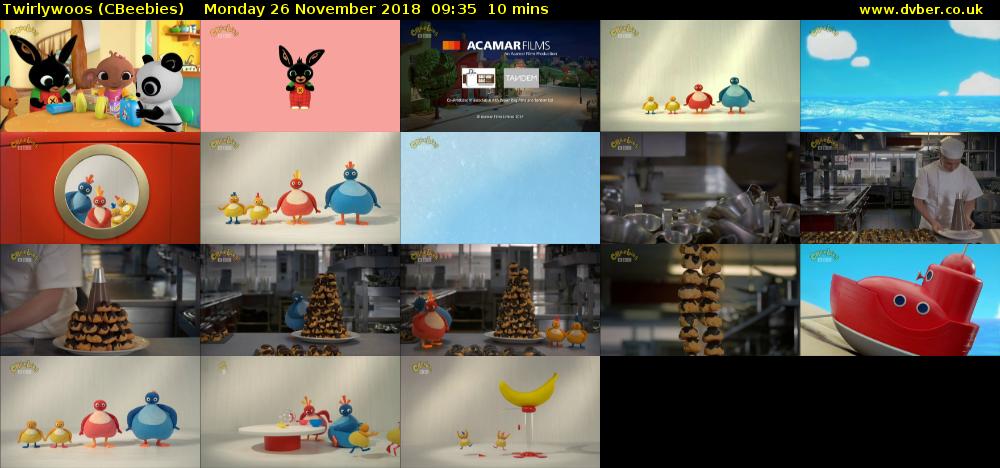 Twirlywoos (CBeebies) Monday 26 November 2018 09:35 - 09:45
