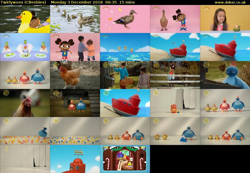 Twirlywoos (CBeebies) Monday 3 December 2018 06:35 - 06:50