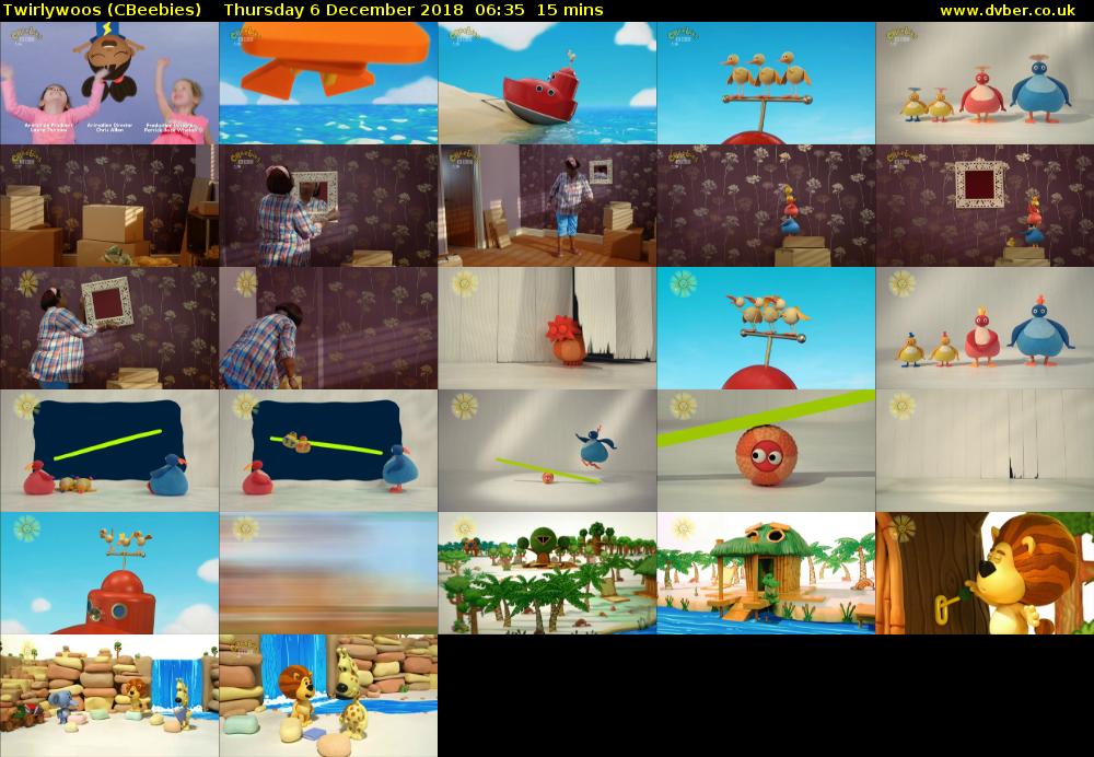 Twirlywoos (CBeebies) Thursday 6 December 2018 06:35 - 06:50