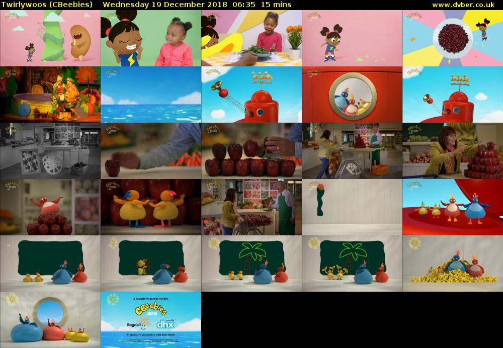 Twirlywoos (CBeebies) Wednesday 19 December 2018 06:35 - 06:50