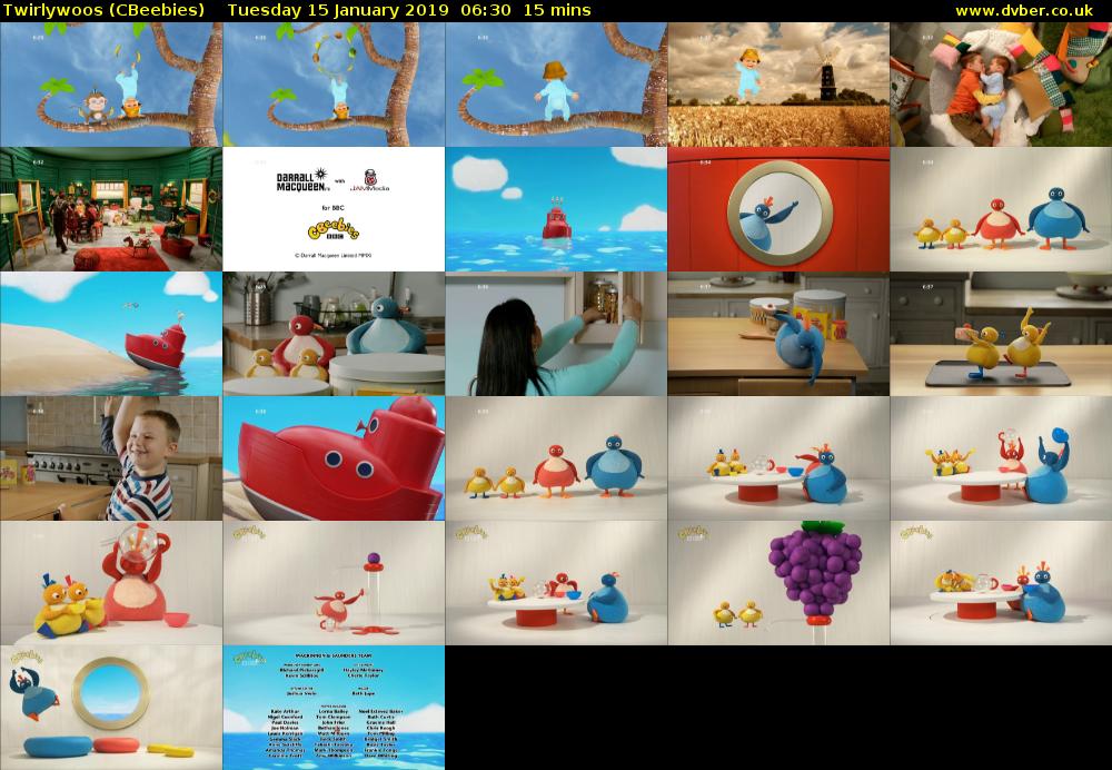 Twirlywoos (CBeebies) Tuesday 15 January 2019 06:30 - 06:45
