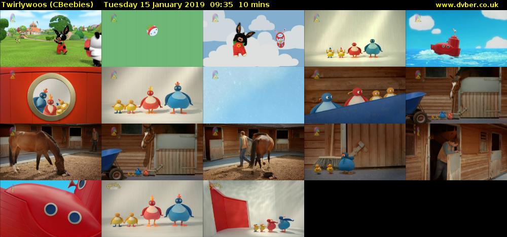 Twirlywoos (CBeebies) Tuesday 15 January 2019 09:35 - 09:45