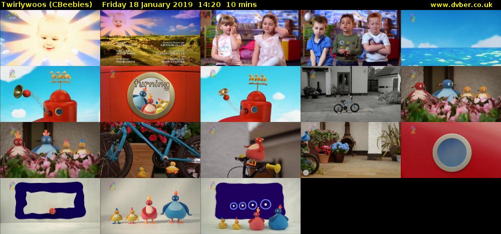 Twirlywoos (CBeebies) Friday 18 January 2019 14:20 - 14:30